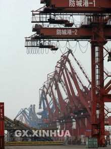 廣西防城港迎難而上保增長，貨物吊裝作業高效運轉
